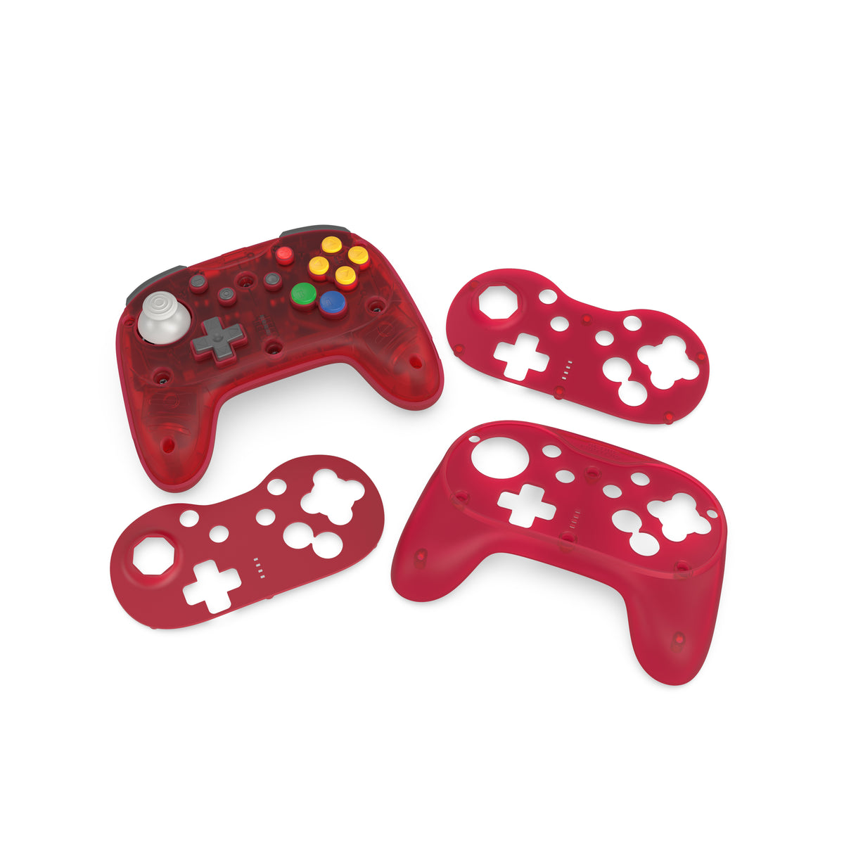 Brawler64 Pro wireless controller for Nintendo 64 N64, Swicth, Switch 2, PC gamepad - Watermelon Red | Retro Fighters