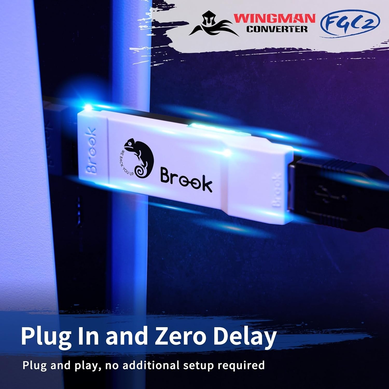 Wingman FGC 2 Converter adapter for wired controllers & arcade joystick to PS5 & PC - White | Brook