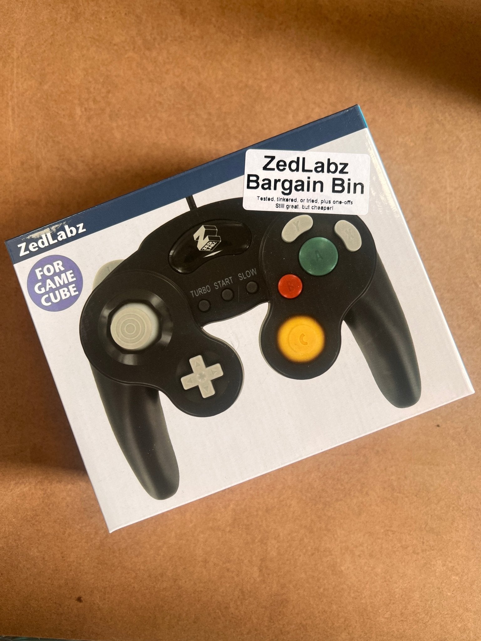 Wired controller for Nintendo GameCube new open box black clearance - 1