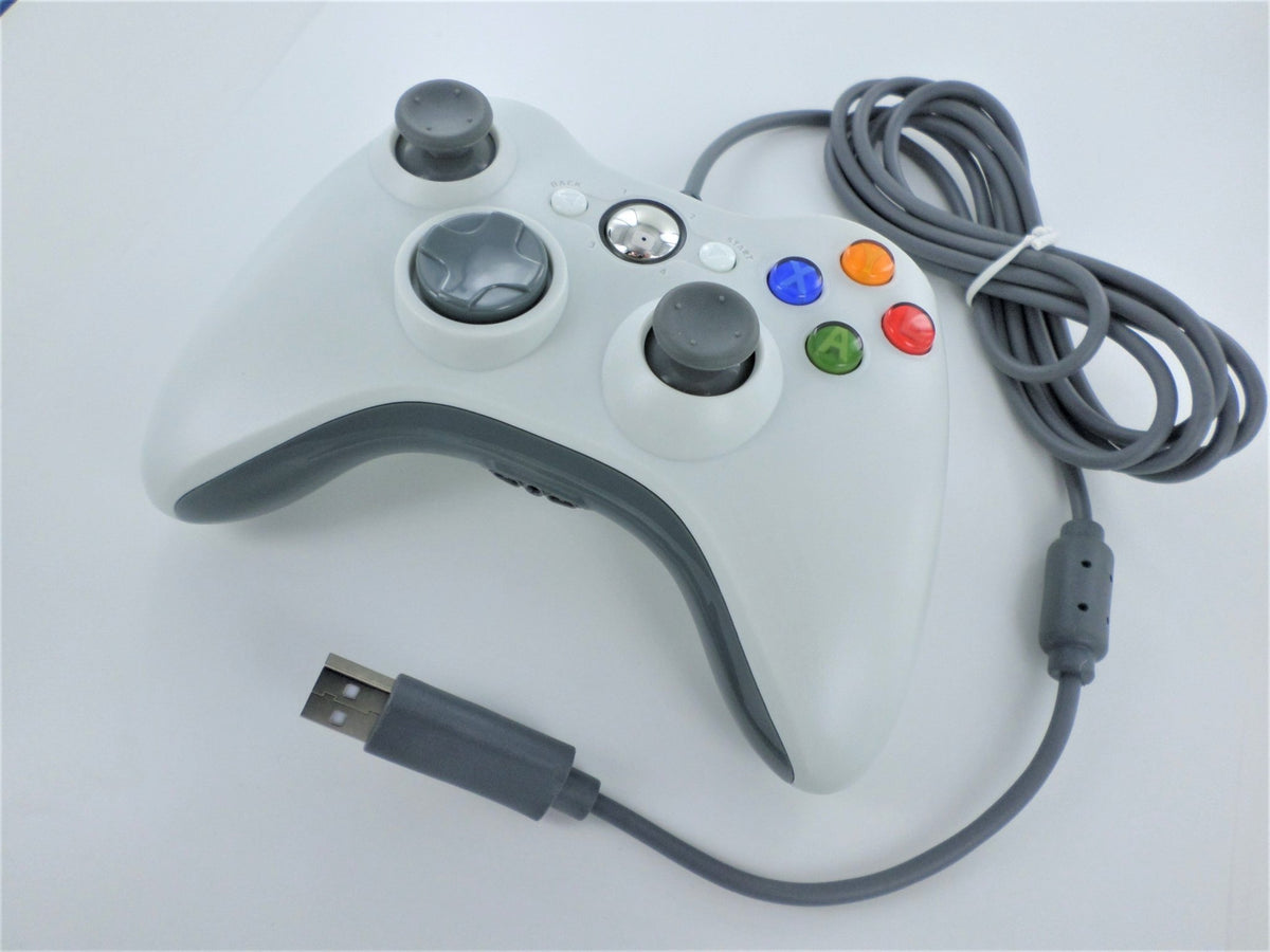 Usm Controller Wired USB Controller for Xbox 360 Slim Compatible Joypad - White | ZedLabz