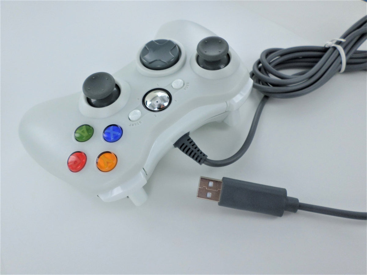 Usm Controller Wired USB Controller for Xbox 360 Slim Compatible Joypad - White | ZedLabz