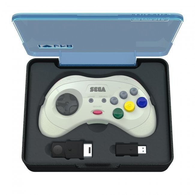 Wireless Controller for Sega Saturn, PC, & Mac 2.4G - White | Retro - Bit - 4