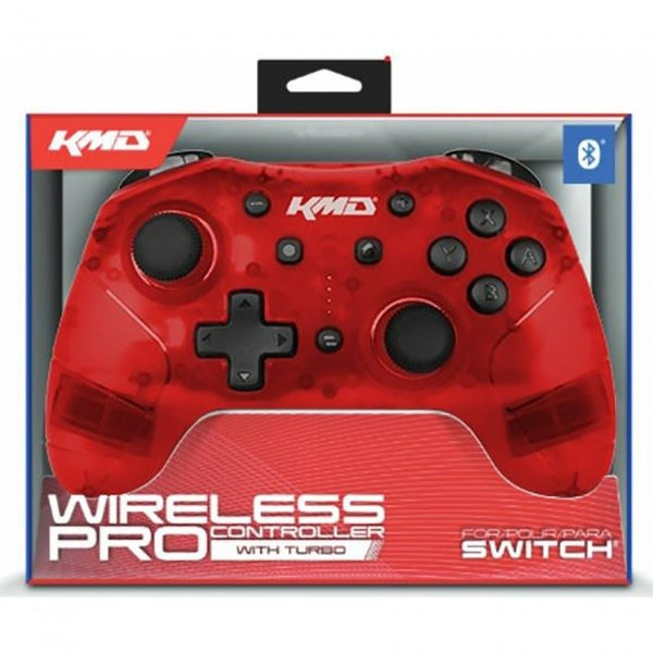 Wireless pro bluetooth controller with turbo for Nintendo Switch - Red | KMD - 2