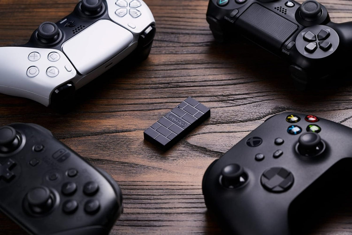 Wireless USB Adapter 2 - Bluetooth controller receiver for Switch, PC, macOS, Raspberry Pi & PS Classic - Black | 8BitDo
