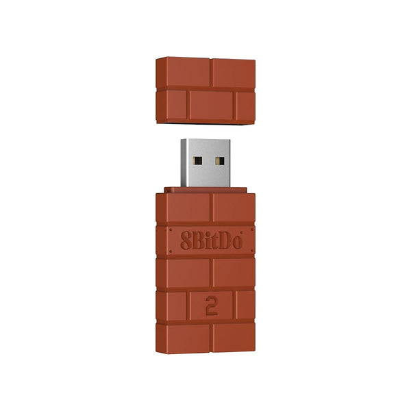 Wireless USB Adapter 2 - Bluetooth controller receiver for Switch, PC, macOS, Raspberry Pi & PS Classic - Brown | 8BitDo - 1