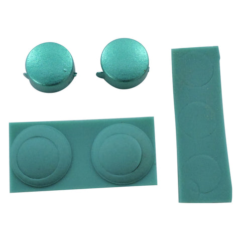 Feet & screw cover set for Game Boy Advance SP Nintendo console rubber silicone replacement - Green | ZedLabz