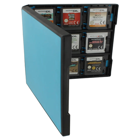 Cartridge case for 3DS & DS Nintendo 18 in 1 game travel storage protective hard box – Black & Blue | ZedLabz