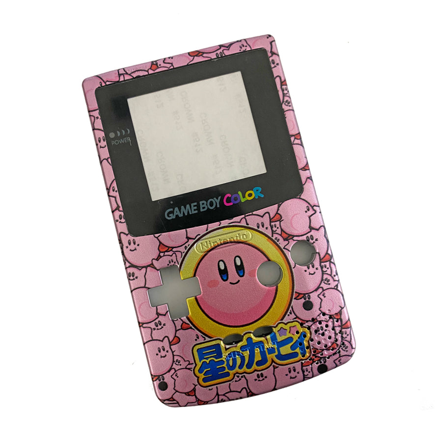 UV printed design by Jamesyplays - Kirby style housing shell case kit for Nintendo Game Boy Color - Silver| ZedLabz