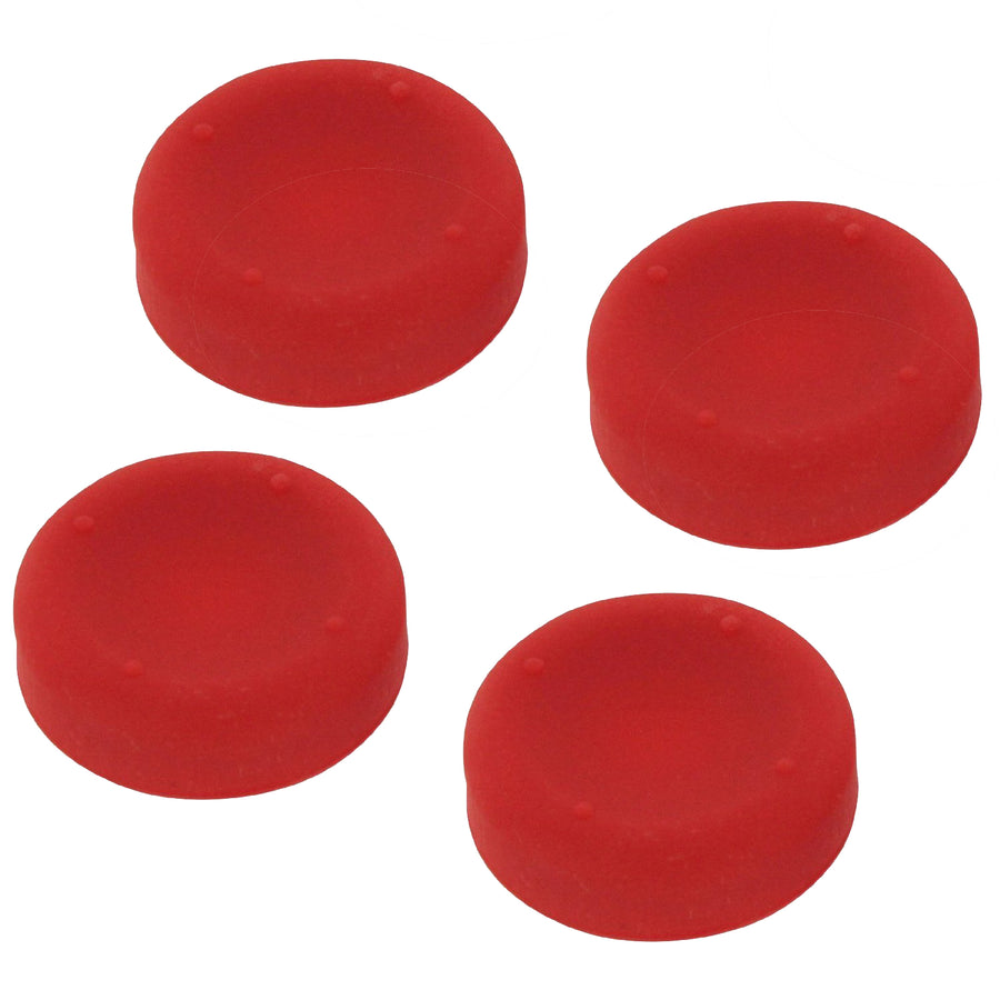 ZedLabz concave soft silicone thumb grips for Sony PS4 controller analog sticks - 4 pack red