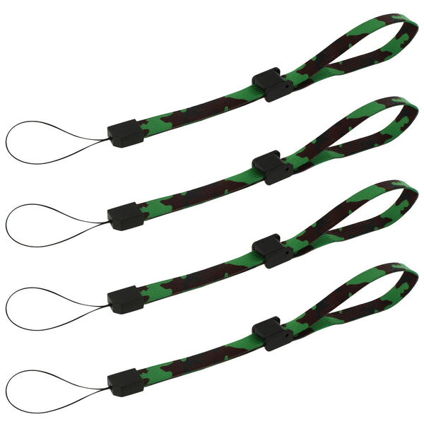 Wrist strap for handheld games consoles, cameras & mobiles adjustable – 4 pack Green & Brown Camouflage | ZedLabz
