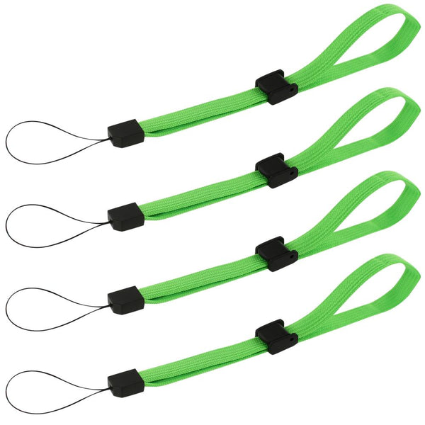 Wrist strap for handheld games consoles, cameras & mobiles adjustable – 4 pack green | ZedLabz