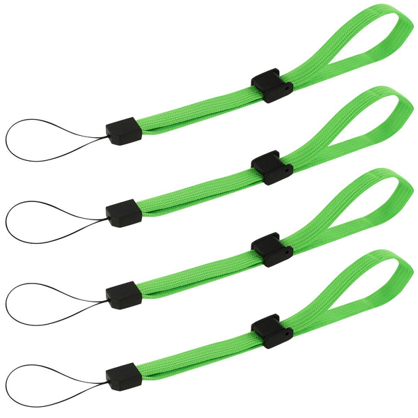 Wrist strap for handheld games consoles, cameras & mobiles adjustable – 4 pack green | ZedLabz