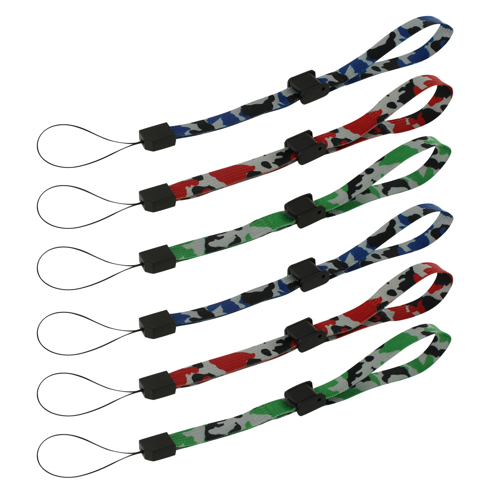 Wrist strap for handheld games consoles, cameras & mobiles adjustable – 6 pack Camouflage | ZedLabz - 1