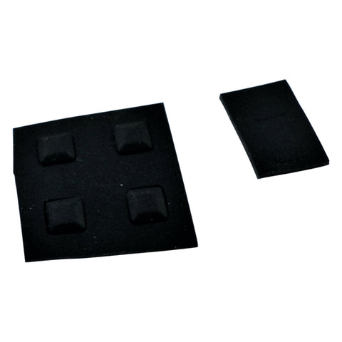 Feet & screw cover set for DS Nintendo console rubber silicone replacement - Black | ZedLabz