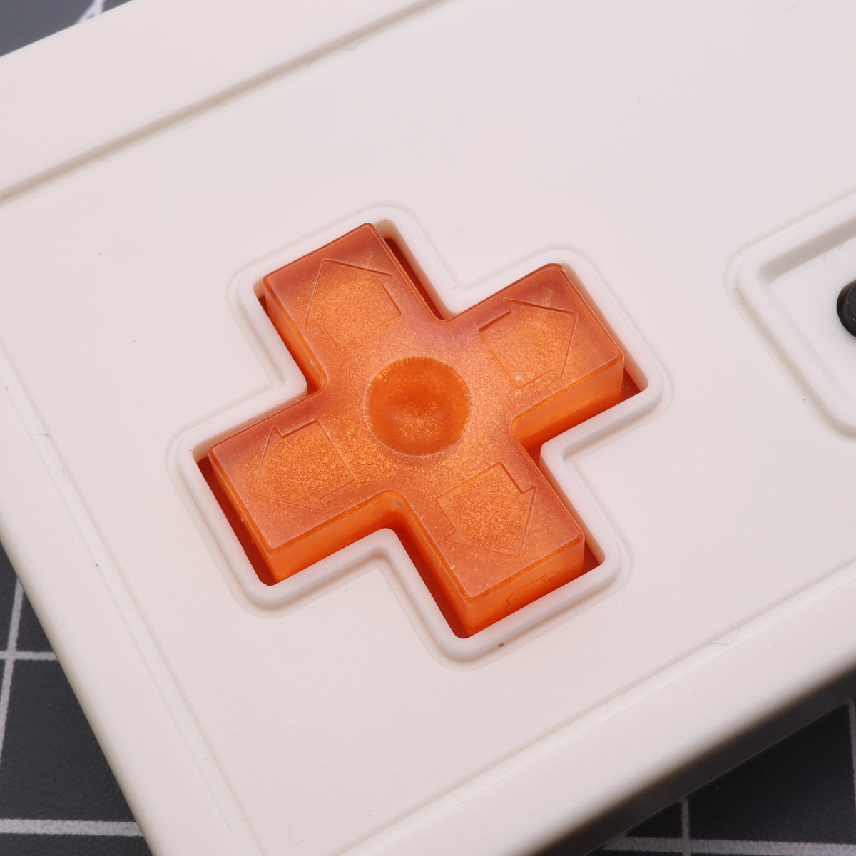 Hand cast custom resin buttons for Nintendo NES controller NES-004 (also fits Game Boy DMG-01) - Orange Candy | Lab Fifteen Co