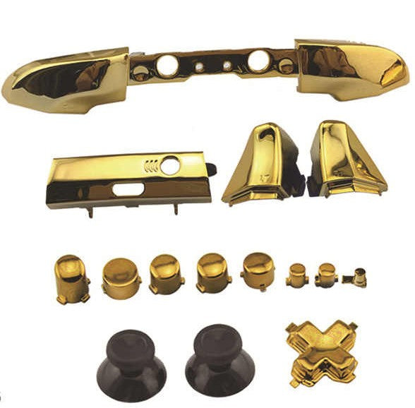 Full Button Set For Xbox One Slim 1708 Controllers - Chrome Gold | ZedLabz