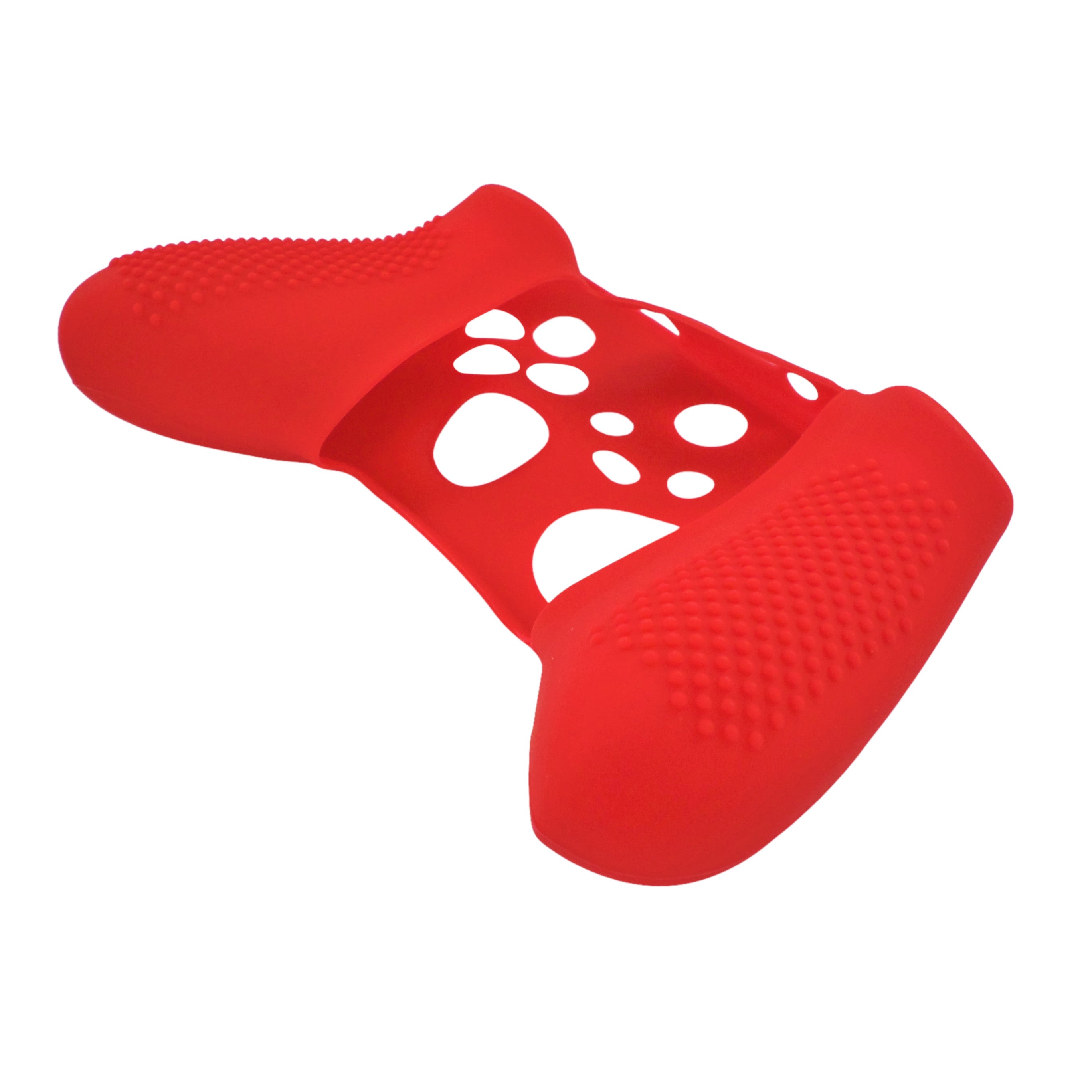 Skin grip cover for Xbox Series X controller soft silicone rubber with ribbed handle - Red | ZedLabz