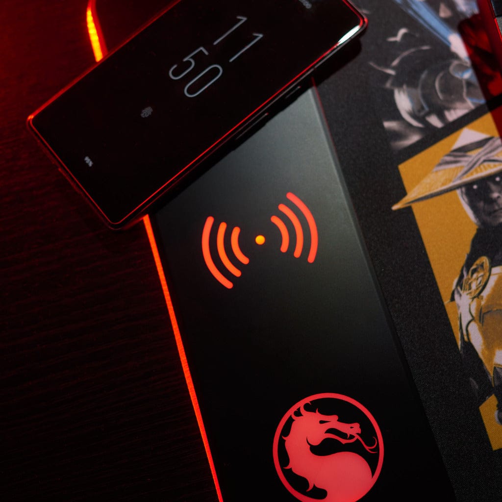 Mortal Kombat Oversize RGB Gaming Mat with Wireless Charger | Numskull