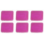 Cases for SD SDHC & Micro SD memory cards tough plastic storage holder covers - 6 pack Purple | ZedLabz