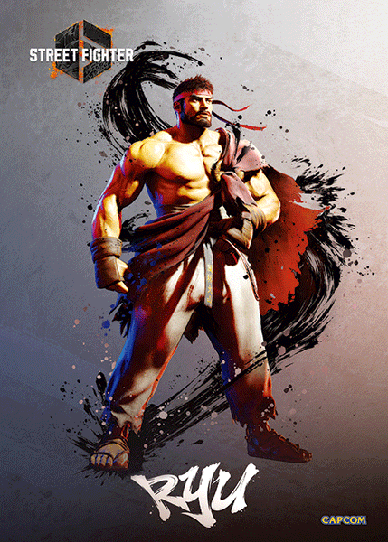 Streen Fighter 6 Ryu lenticular frame art officially licensed 10x12 ...