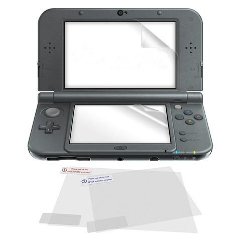 Screen protector pack for Nintendo 3DS XL & New 3DS XL (edge to edge fit) 5 in 1 inc cloth | ZedLabz