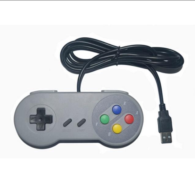 SNES style USB controller for Win PC Mac Raspberry Pi Nintendo gamepad - Grey | ZedLabz