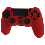 Protective cover for Sony PS4 controller silicone rubber skin grip with ribbed handle - red | ZedLabz