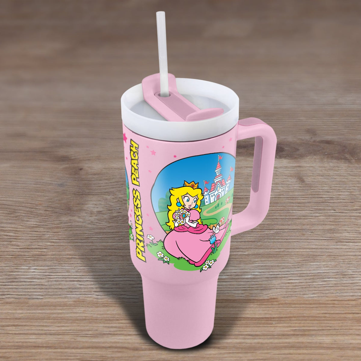Super Mario Princess Peach stainless steel tumbler 40oz 1200ml pink | Pyramid