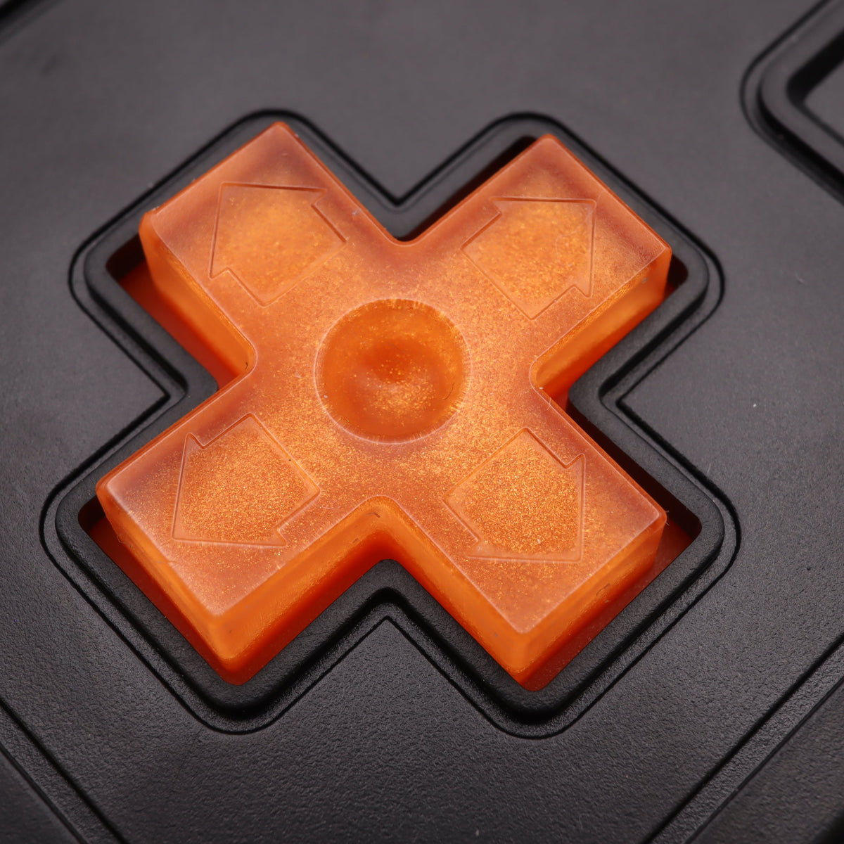 Hand cast custom resin buttons for Nintendo NES controller NES-004 (also fits Game Boy DMG-01) - Orange Candy | Lab Fifteen Co