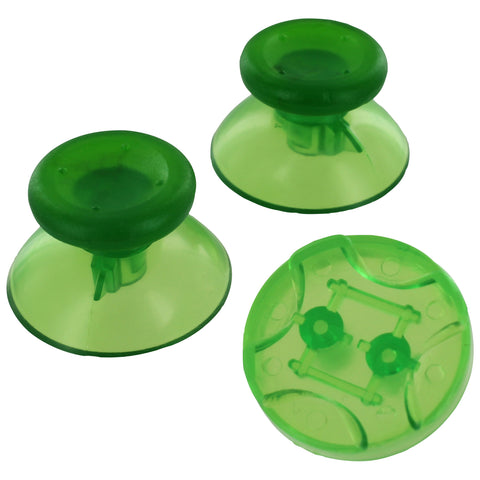 ZedLabz concave analog thumbsticks & D Pad mod kit for Microsoft Xbox 360 - transparent green