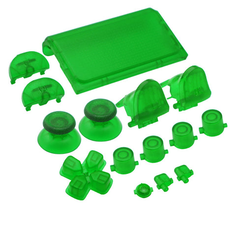 Replacement Button Set For Sony PS4 Slim Controllers - Clear Green | ZedLabz
