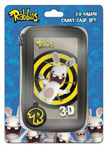 Carry case set for Nintendo 3DS & DSi consoles 3D protective travel set Raving Rabbids | OPEN BOX