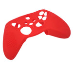 Skin grip cover for Xbox Series X controller soft silicone rubber with ribbed handle - Red | ZedLabz