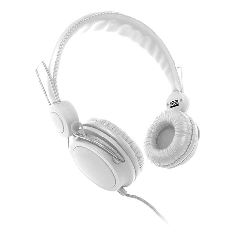 Headphones for iPhone iPod iPad MP3 on ear earphones inline mic - White | Delta