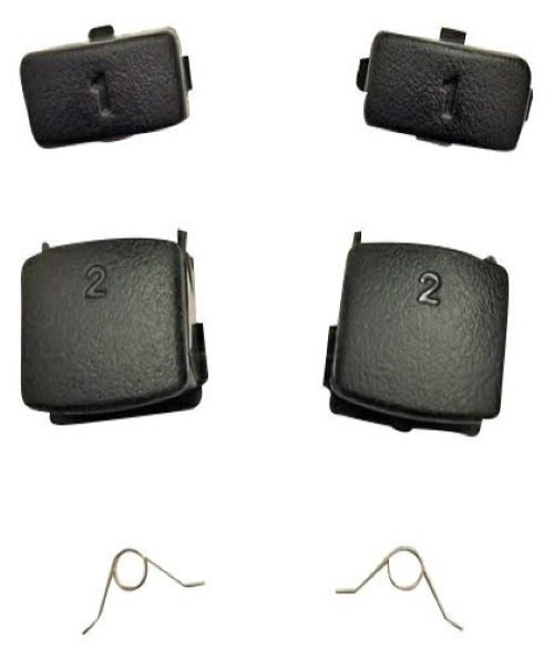 ZedLabz replacement L2 R2 L1 R1 trigger shoulder button & spring set for Sony PS3 controllers - black