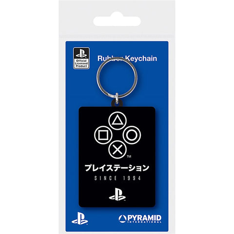 PlayStation official keyring controller symbols japanese since 1994 PVC Keychain | Pyramid