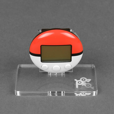 Display stand for Pokemon Portable PokeWalker console - Crystal Clear | Rose Colored Gaming