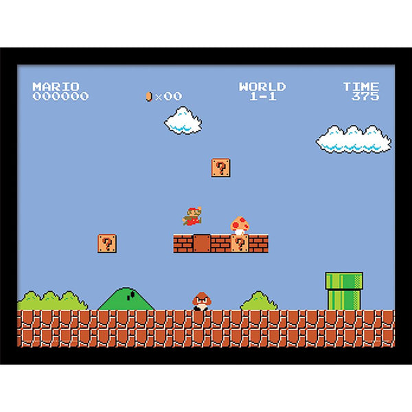 Super Mario Bros. 1-1 framed collector print 30 x 40cm | Pyramid