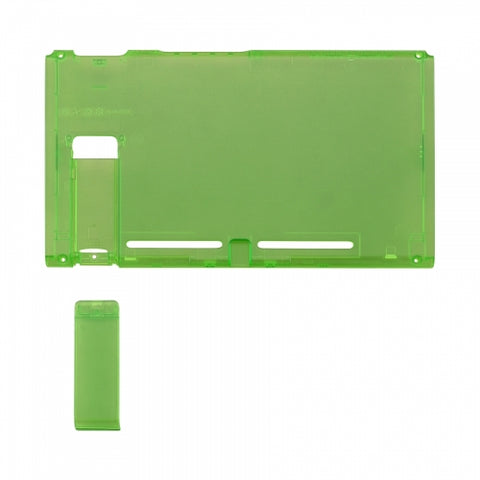 Housing shell for Nintendo Switch console back plate with kickstand - Clear Apple Green | ZedLabz