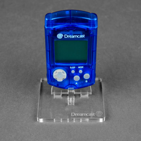 Display stand for Sega Dreamcast VMU handheld console acrylic - Crystal Clear | Rose Colored Gaming