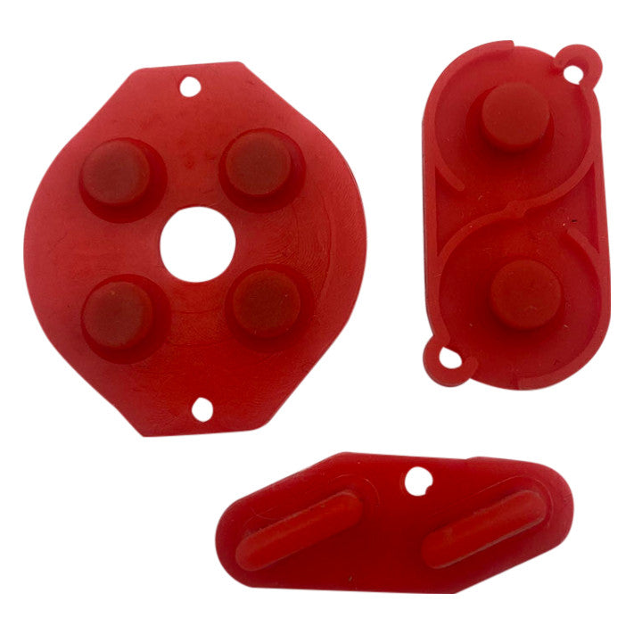 Conductive Silicone Button Contacts Kit For Nintendo Game Boy DMG-01 - Red | ZedLabz