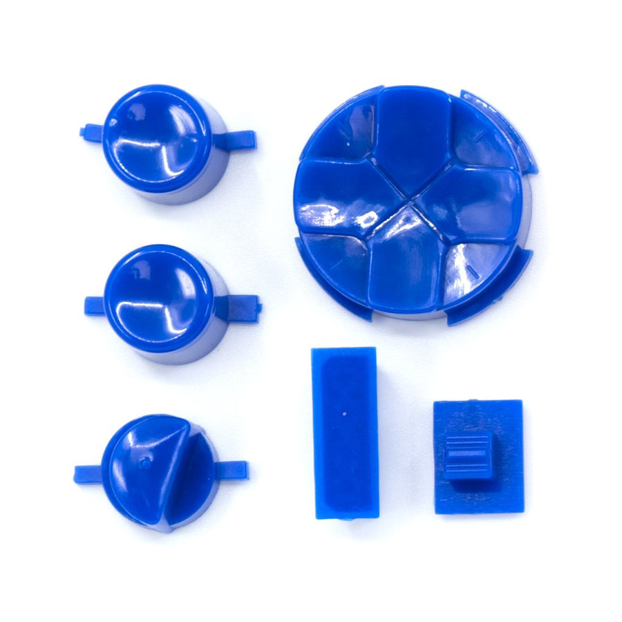 Button Set For Sega Game Gear - Super Famicom Blue & Black Pivot Ball | Retro Modding