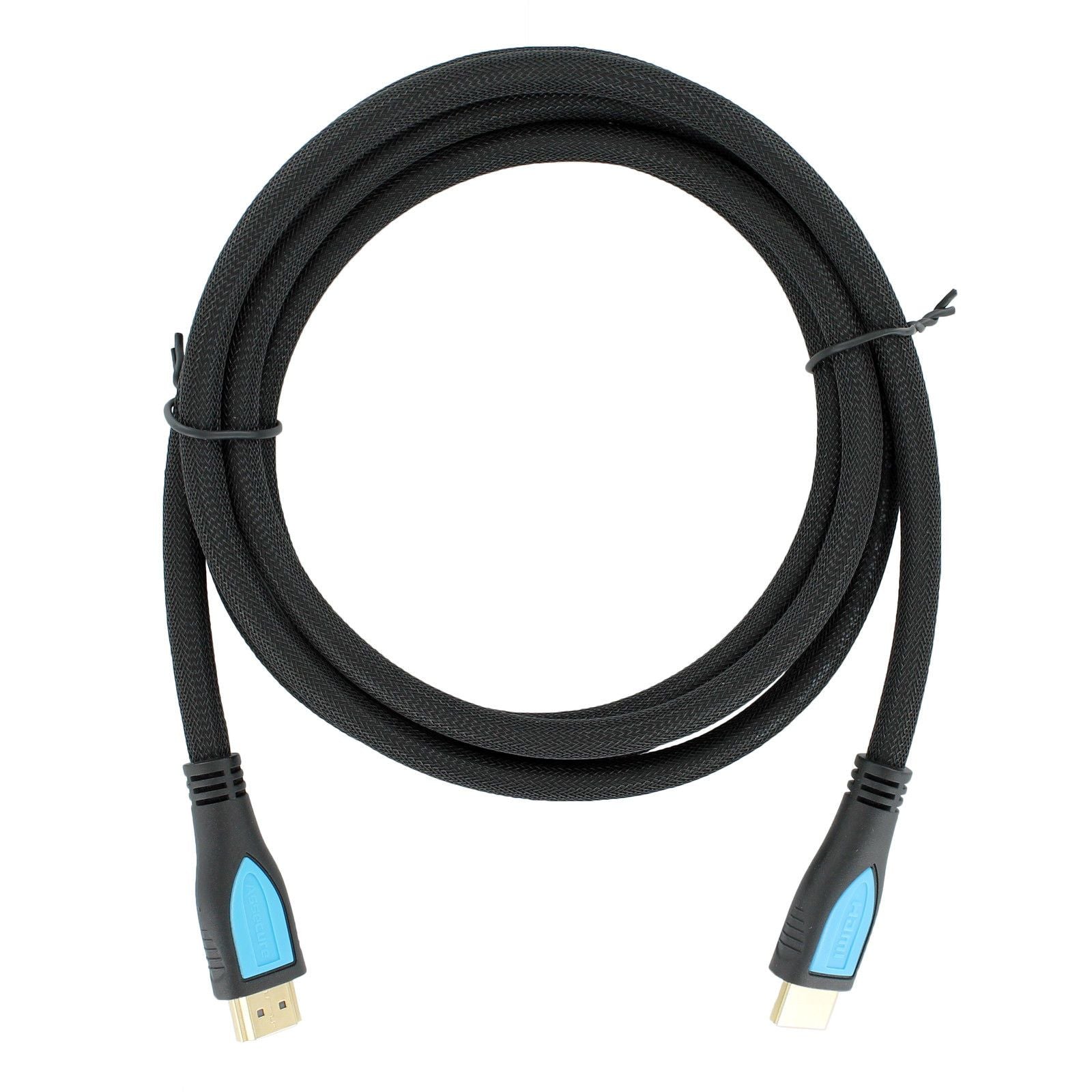 ZedLabz 2m gold plated HDMI nylon braided cable lead for PS4 PS3 Xbox One 360 Switch Wii U HD 3D TV AV 1080p, supports Ethernet, 3D, audio return - 5