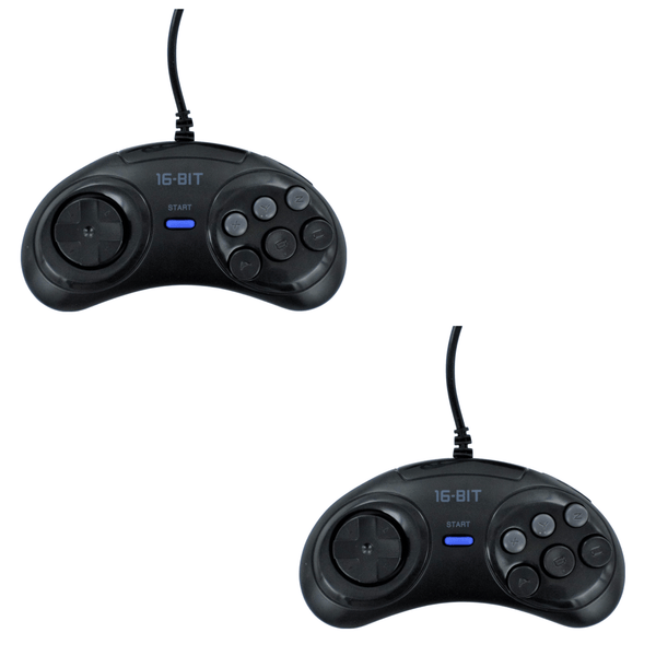 ZedLabz compatible wired controller for Sega Mega Drive (Genesis) & Master System - 2 pack