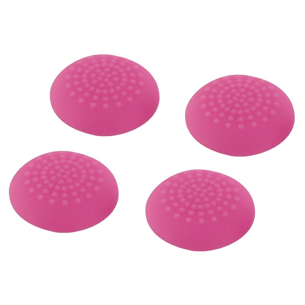 ZedLabz convex soft silicone thumb grips for Sony PS4 controller analog sticks - 4 pack pink