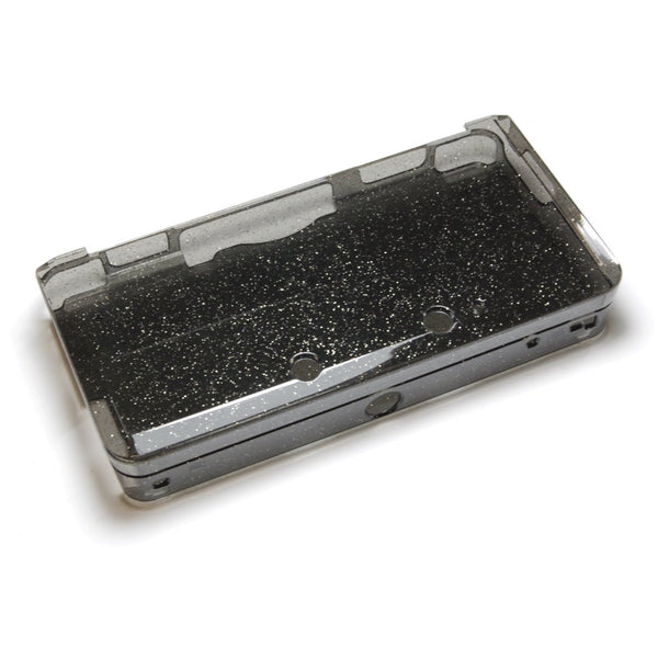 ZedLabz glitter crystal case for Nintendo 3DS (old 2012 model) - Protective hard armor cover shell - black