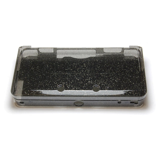 ZedLabz glitter crystal case for Nintendo 3DS (old 2012 model) - Protective hard armor cover shell - black