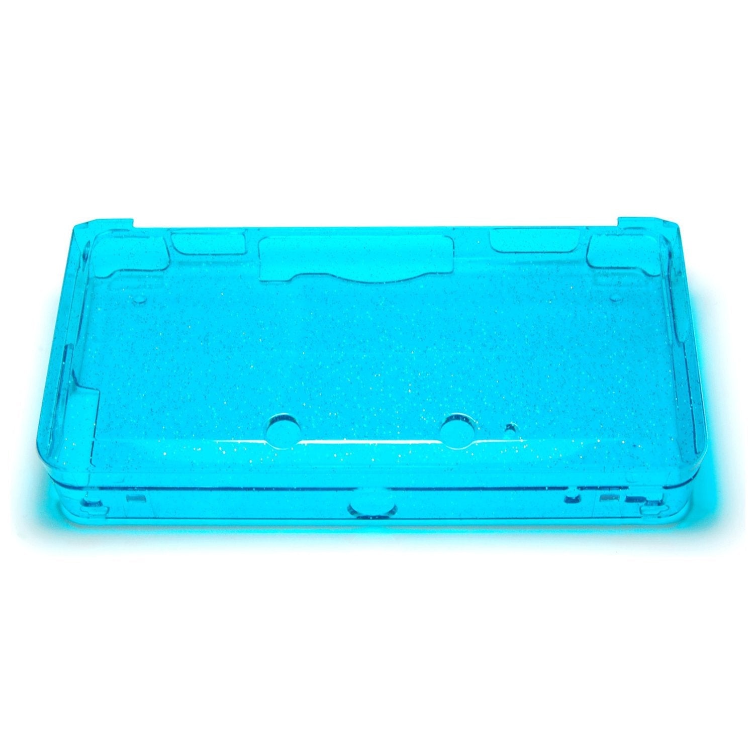 ZedLabz glitter crystal case for Nintendo 3DS (old 2012 model) - Protective hard armor cover shell - blue - 2