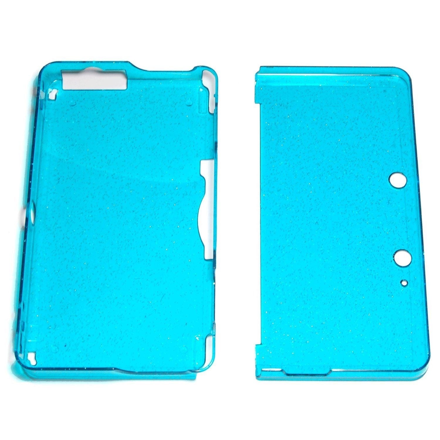 ZedLabz glitter crystal case for Nintendo 3DS (old 2012 model) - Protective hard armor cover shell - blue - 6