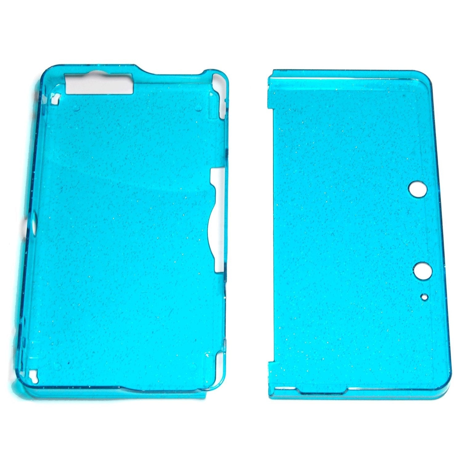 ZedLabz glitter crystal case for Nintendo 3DS (old 2012 model) - Protective hard armor cover shell - blue - 3